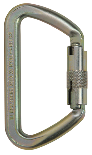 Safety Lock Large-D ANSI Auto-Lock Silver Steel Carabiner